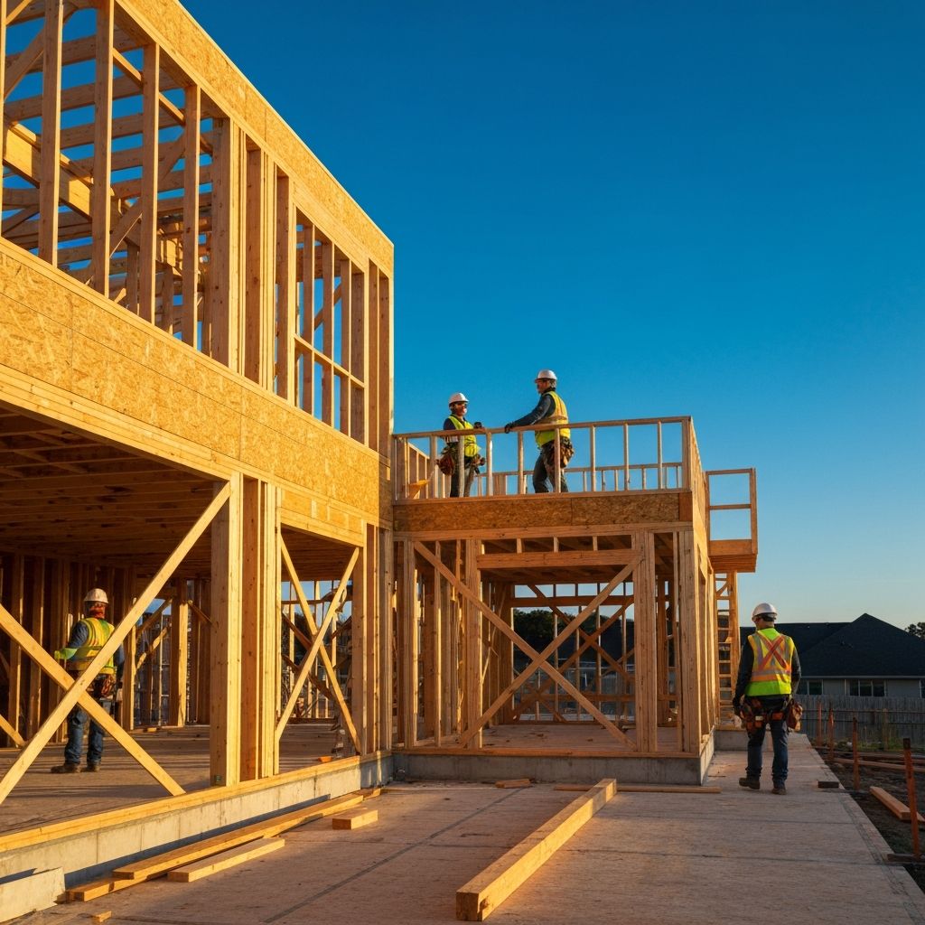 Modern bouwproject in uitvoering